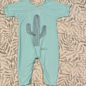 RAGS Kids Cactus Print Bodysuit - Blue